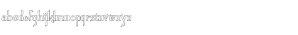 Download FZ JAZZY 21 HOLLOW Normal Font Lowercase Preview