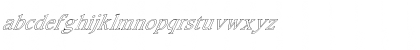 Download FZ ROMAN 23 HOLLOW ITALIC Normal Font Lowercase Preview