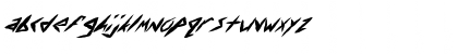 Download FZ UNIQUE 17 MANGLED ITALIC Normal Font Lowercase Preview