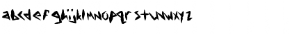 Download FZ UNIQUE 17 MANGLED LEFTY Normal Font Lowercase Preview