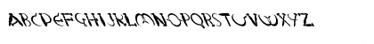 Download FZ UNIQUE 28 MANGLED LEFTY Normal Font Lowercase Preview