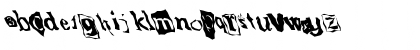 Download FZ WACKY 50 LEFTY Normal Font Lowercase Preview