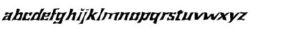 Download FZ WARPED 43 ITALIC Normal Font Lowercase Preview