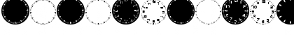 Download GA Clock Dial Round Regular Font Lowercase Preview