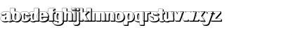 Download geometric RegularShadow Font Lowercase Preview