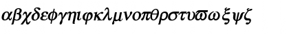 Download Greek BoldItalic Font Lowercase Preview