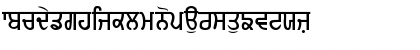 Download Gurmukhi-Normal Regular Font Lowercase Preview