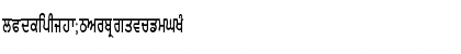 Download GurmukhiLys 010 Condensed Normal Font Lowercase Preview