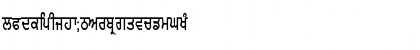 Download GurmukhiLys 010 Thin Normal Font Lowercase Preview