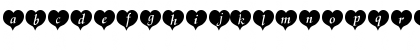 Download HeartBlack Becker Normal Font Lowercase Preview