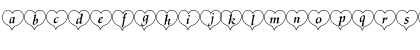 Download HeartWhite Becker Normal Font Lowercase Preview