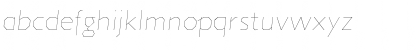Download Jillican UltraLight Italic Font Lowercase Preview