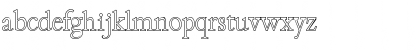 Download JoshuaBeckerOutline-ExtraLight Regular Font Lowercase Preview