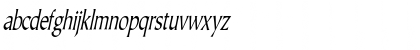 Download JusticeSystemCondensed Italic Font Lowercase Preview