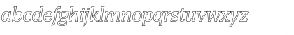 Download KevinBeckerOutline Italic Font Lowercase Preview