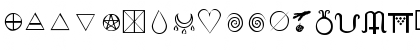 Download KR Wiccan Symbols Regular Font Lowercase Preview