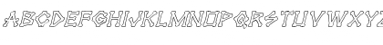 Download xBONES Outline Italic Outline Italic Font