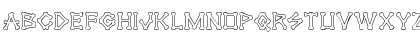 Download xBONES Outline Outline Font Lowercase Preview