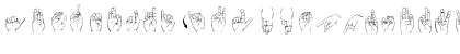 Download Langage des signes Regular Font Lowercase Preview