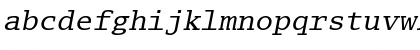Download LucidaTypewriter RomanItalic Font Lowercase Preview