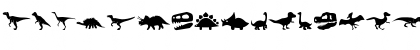 Download Dinosaur Icons Regular Font Lowercase Preview