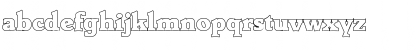 Download BenjaminBeckerOutline-Heavy Regular Font Lowercase Preview