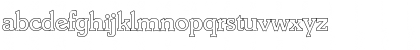 Download BenjaminBeckerOutline-Medium Regular Font Lowercase Preview