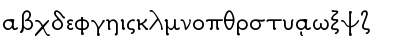 Download Milan Greek Normal Font Lowercase Preview