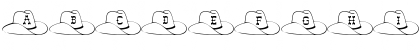 Download 101! Kimmy's Kowboy Hat Regular Font Lowercase Preview