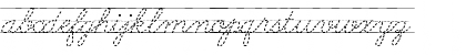 Download AbcCursiveDottedLined Regular Font Lowercase Preview