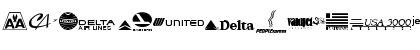Download Airline Logos Past and Present Regular Font Lowercase Preview