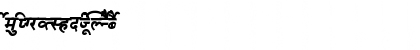 Download AkrutiDevBharani BoldItalic Font Lowercase Preview