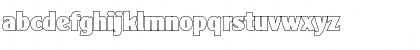 Download AlexanderBeckerOutline-Heavy Regular Font Lowercase Preview