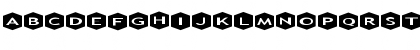 Download AlphaShapes hexagons 3 Normal Font Lowercase Preview