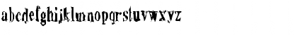 Download AluminumShredCondensed Regular Font Lowercase Preview
