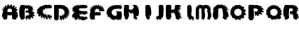 Download aztec bouffon Regular Font Lowercase Preview