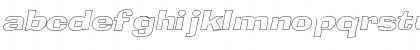 Download BloxOutlineExtended Italic Font Lowercase Preview
