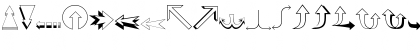 Download Carr Arrows (outline) Regular Font Lowercase Preview