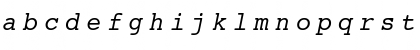 Download Courier SWA Italic Font Lowercase Preview