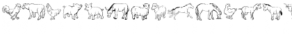 Download GE Barnyard Friends Regular Font Lowercase Preview