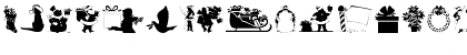 Download GE Christmas Silhouettes Regular Font Lowercase Preview