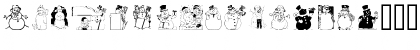Download GE Snowmen Regular Font Lowercase Preview