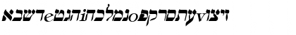Download Hebrew Italic Font Lowercase Preview