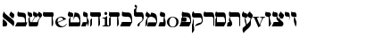 Download Hebrew Regular Font Lowercase Preview