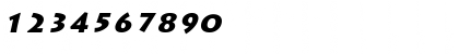 Download LiddieBlack Italic Font Numeric Preview