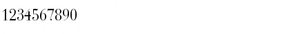 Download BodoniCondensed Normal Font Numeric Preview