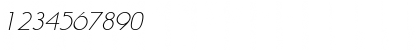Download LitheLight Italic Font Numeric Preview