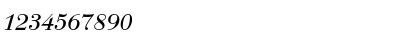 Download BodoniExpert Italic Font Numeric Preview