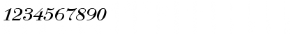 Download BodoniExt-Normal-Italic Regular Font Numeric Preview