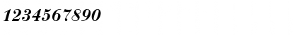 Download BodoniNo1URWTDemBol Italic Font Numeric Preview